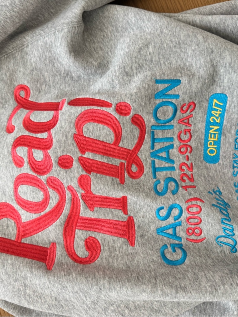 Dandy “Road Trip!" Oversized Lux Hoodie in Dark Heather